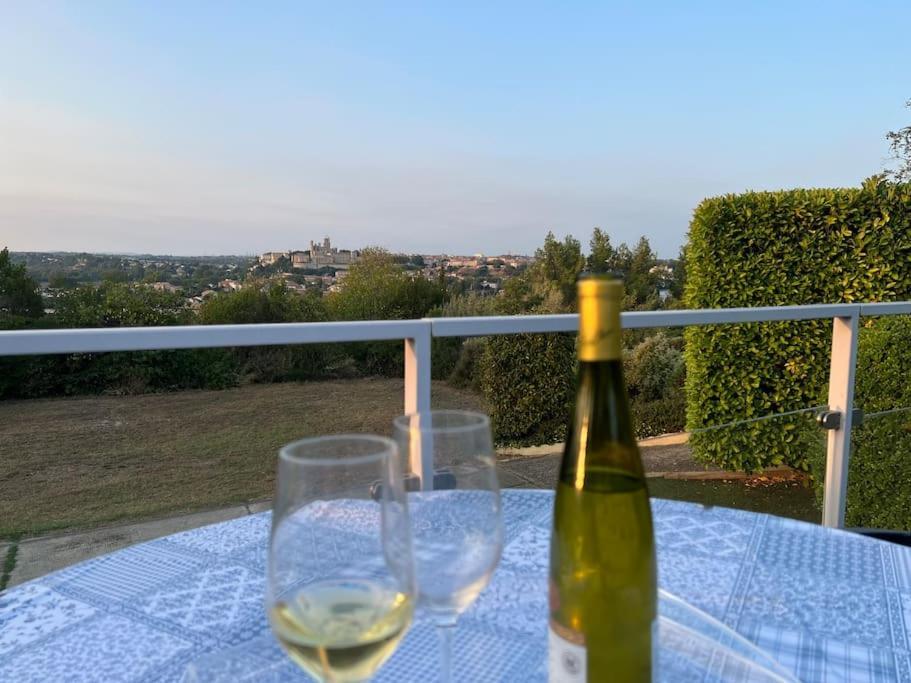 9 Ecluses Canal Du Midi-Maison T3 Belle Vue Avec Piscine Béziers Exterior foto